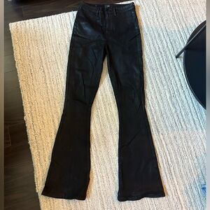 7 For All Mankind Ultra High-Rise, Coated Black